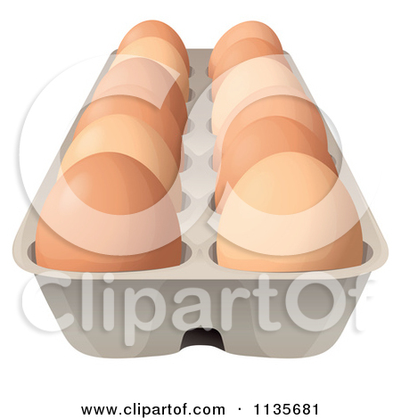 Cartoon Of Eggs In A Carton   Royalty Free Vector Clipart By Colematt    