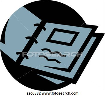 Clip Art   Illustration Of An Open Binder  Fotosearch   Search Clipart