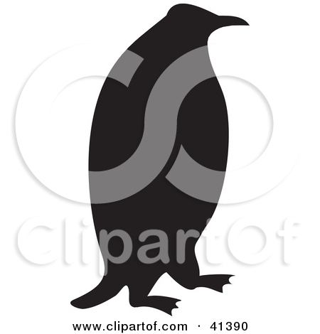 Clipart Illustration Of A Black Penguin Silhouette By Prawny  41390
