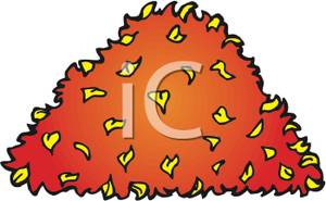 Clipart Image Of A Pile Of Fall Leaves