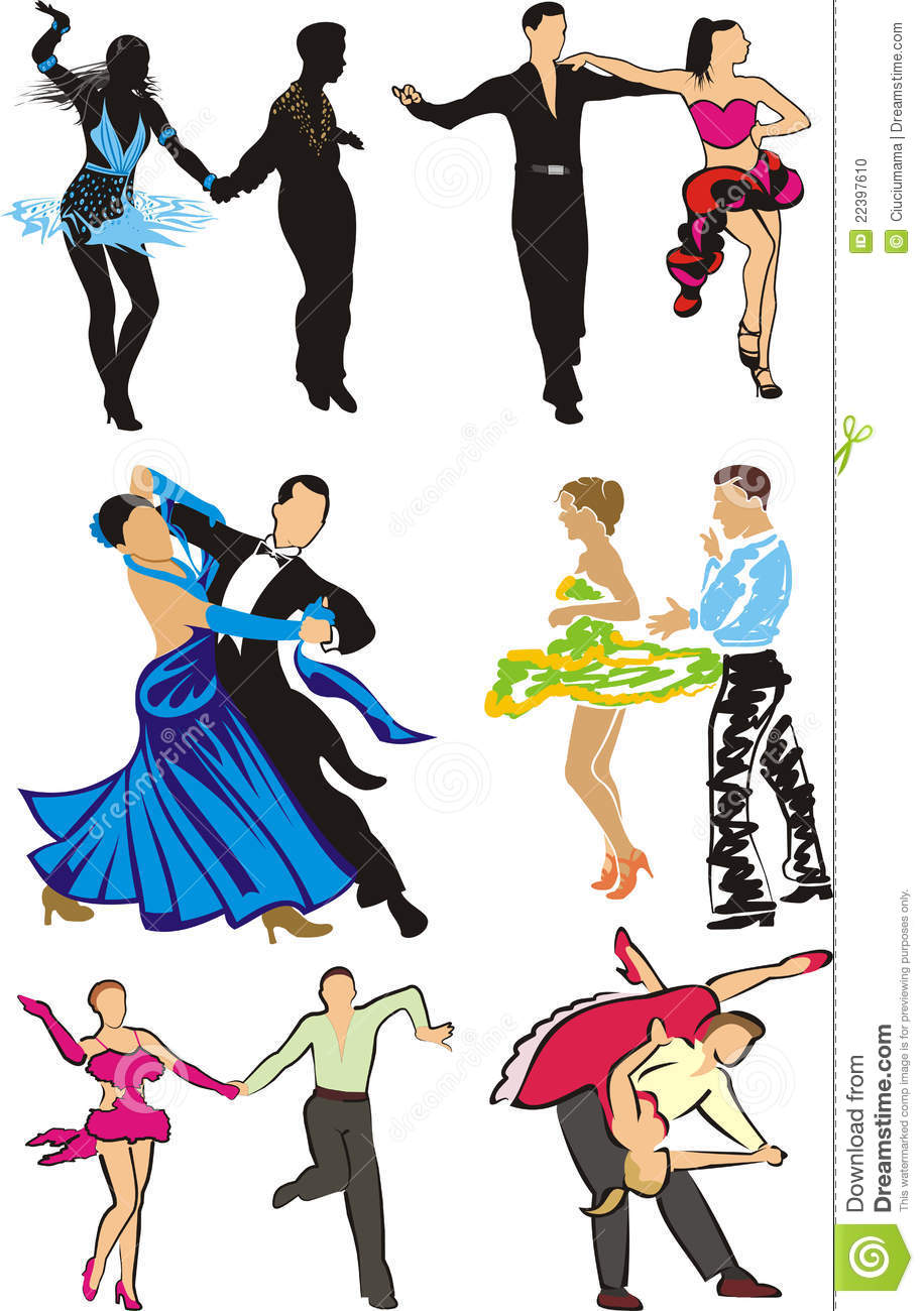 Dancing   Ballroom Dancers Silhouettes Stock Photo   Image  22397610