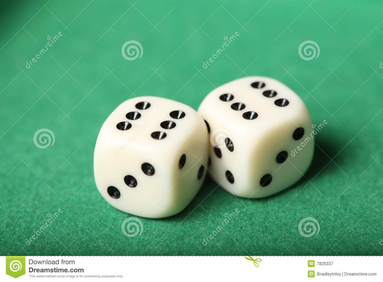 Dice Pair 6s Royalty Free Stock Photography   Image  7825337