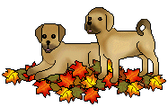 Fall Clip Art   Pug Dogs And Autumn Leaves