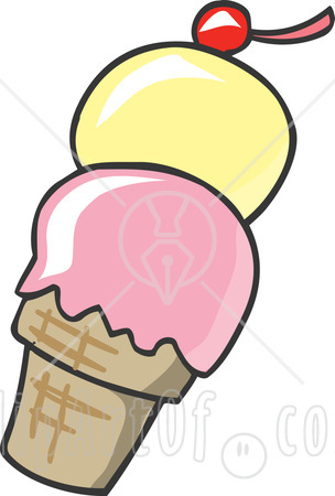 French Vanilla And Strawberry Ice Cream Clipart Illustration   Flickr