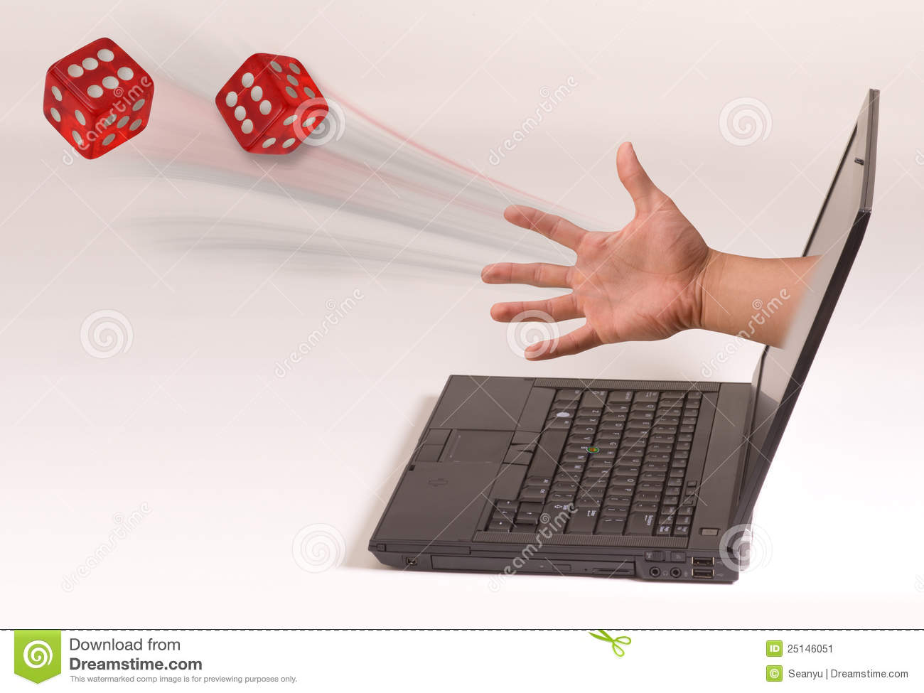     From A Computer Screen Throwing Two Dice Showing As Double Sixes