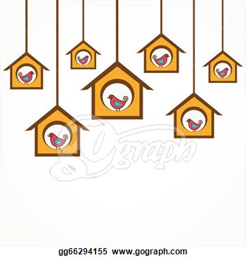 Funny Birds In Feeders Stock Vector Clipart Illustrations Gg66294155