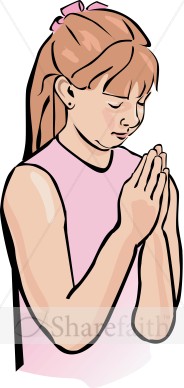 Girl Praying Clipart   Prayer Clipart