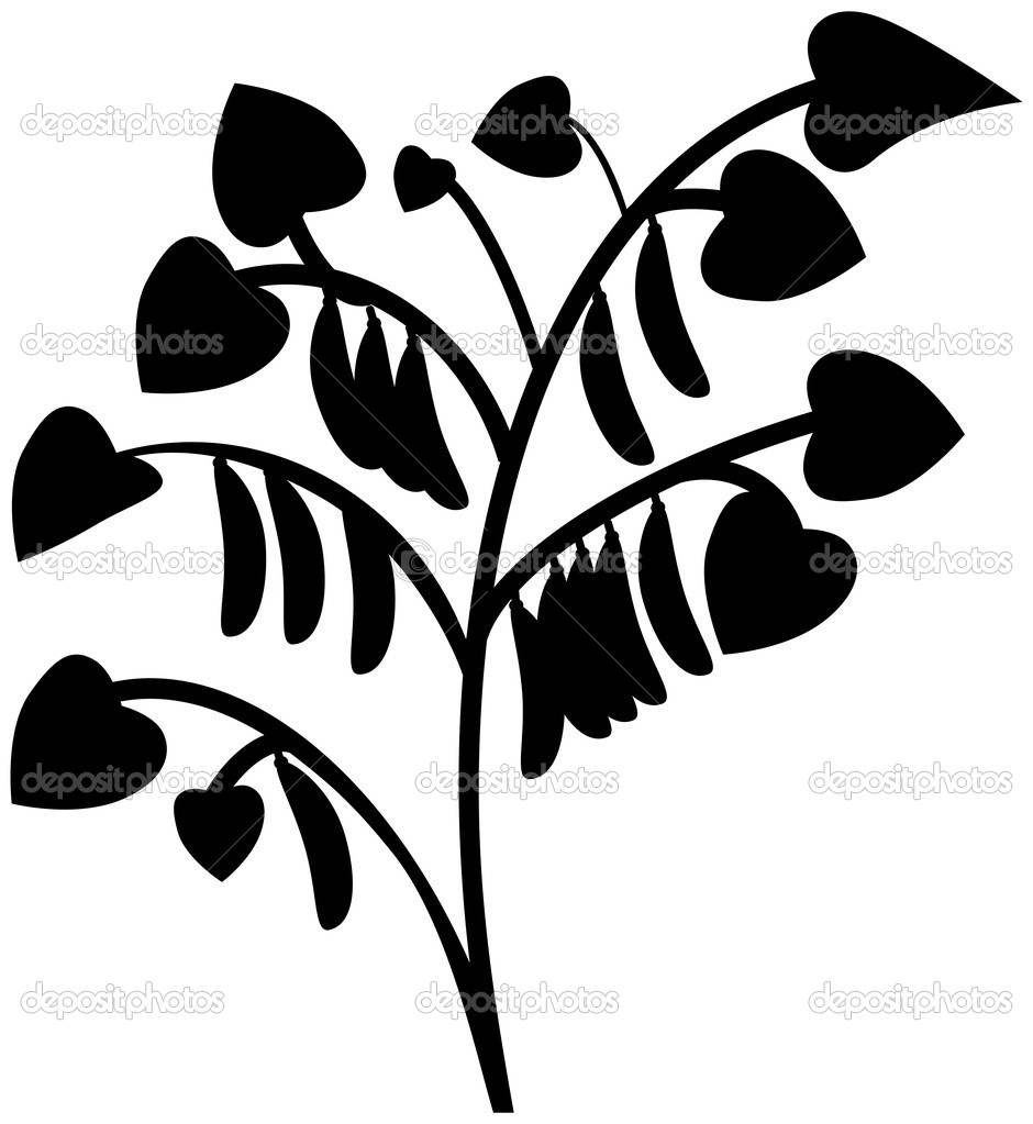 Green Beans Clipart Black And White Plant   Black And White