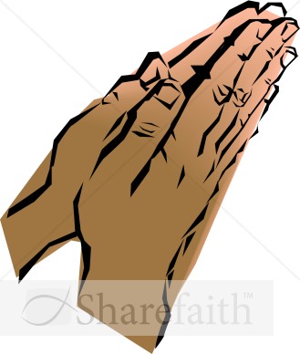 Leaning Prayer Hands   Prayer Clipart
