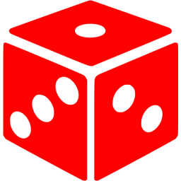 Pin Dice Icon In Red Colors With White Spots Psd Design Templates On