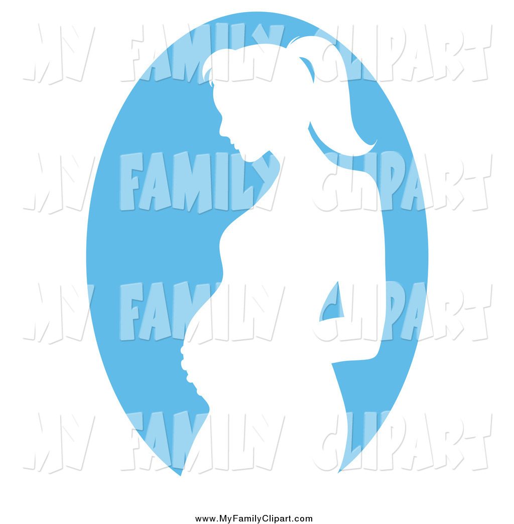     Preview  Clip Art Of A Blue Pregnant Mother Cameo By Pams Clipart
