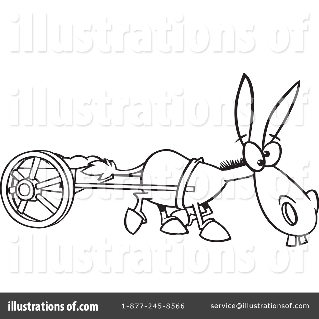 Royalty Free  Rf  Donkey Clipart Illustration By Ron Leishman   Stock