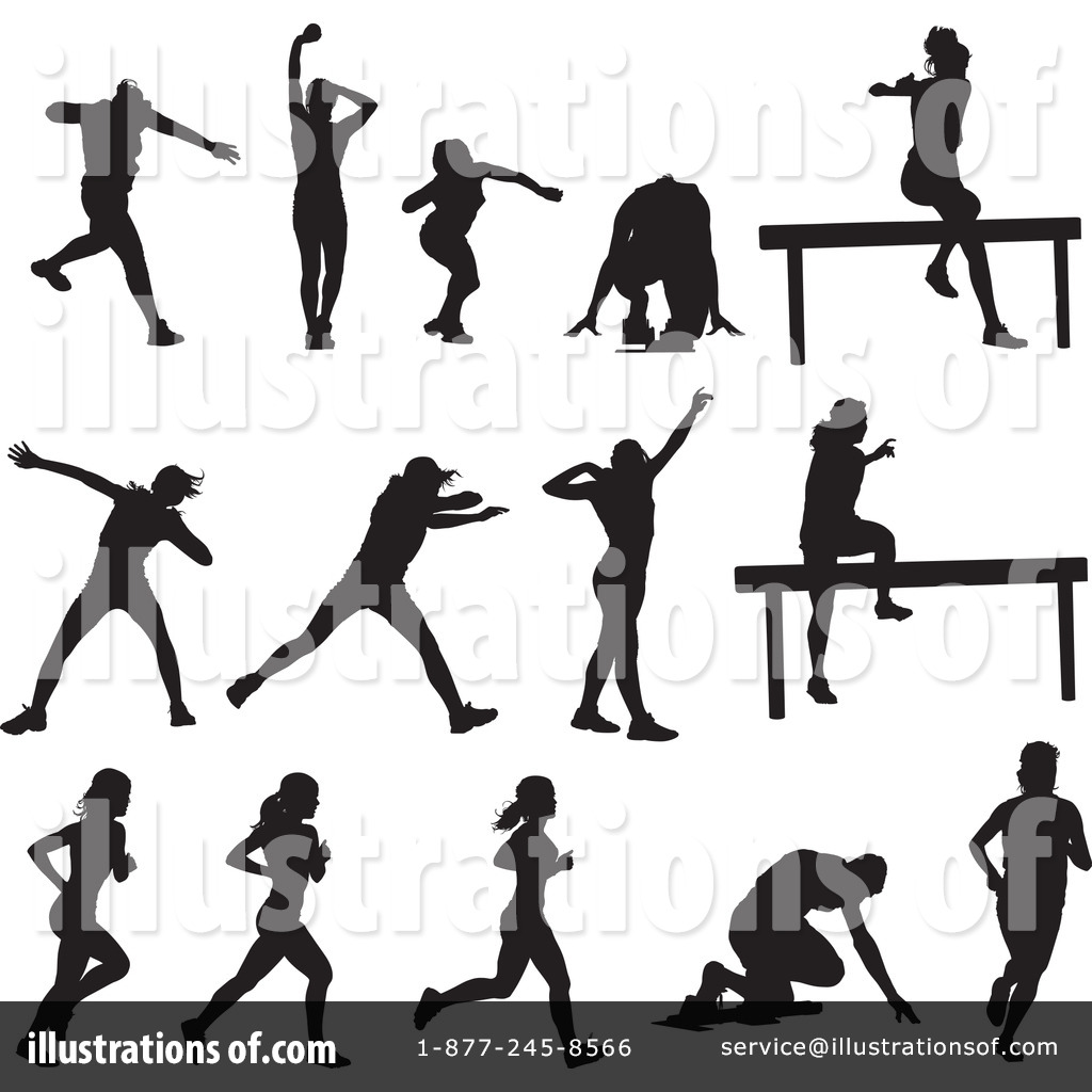 Track And Field Logo Clip Art Clipart Of A Black And White