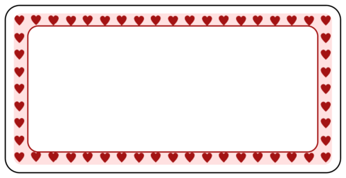 Valentine S Day Hearts Border Label   Label Templates   Valentine S    
