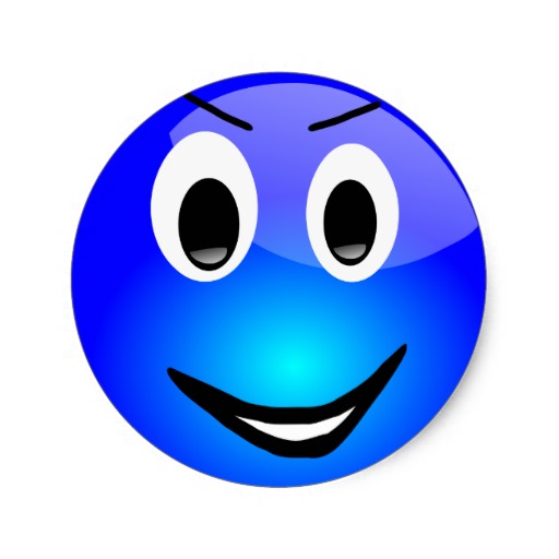 83 Free 3d Grinning Blue Smiley Face Clipart Illus Classic Round