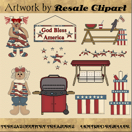 Americana 4 Clipart Americana 4 Clipart From Resale Clipart Includes