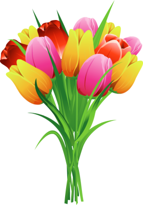 Bouquet Of Colorful Tulips   Free Clip Arts Online   Fotor Photo    