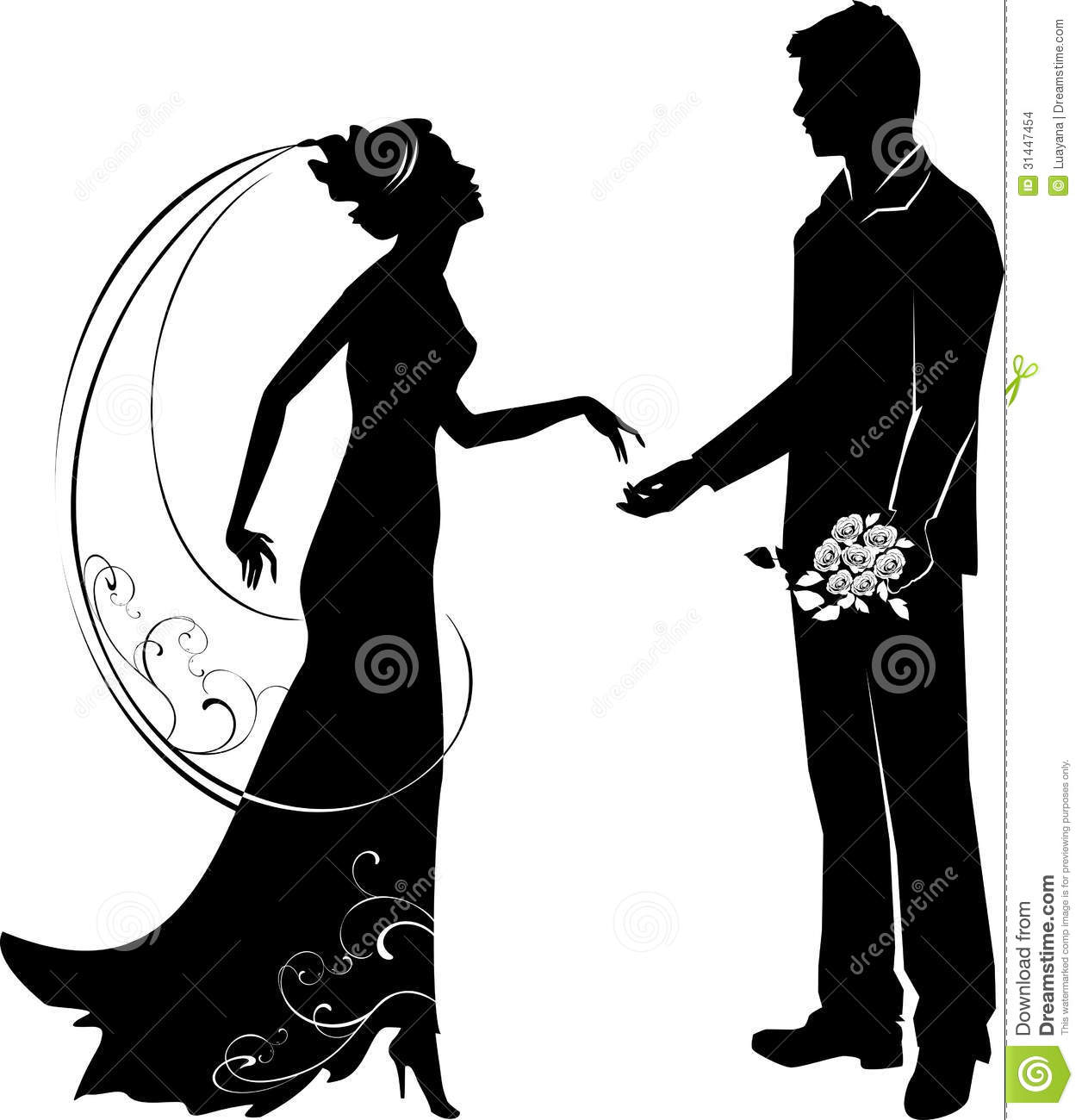 Bride And Groom Clipart Black And White   Clipart Panda   Free Clipart