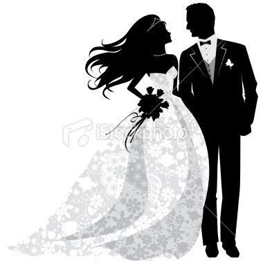 Bride And Groom Silhouette Clip Art   Bride And Groom Silhouette
