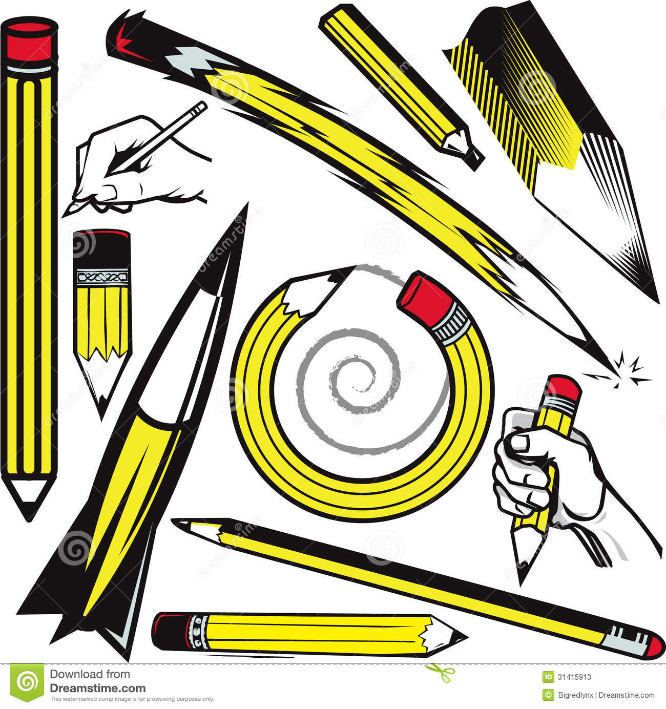 Broken Pencil Lead Clipart A Clip Art Collection Of Yellow Pencils  Mr    