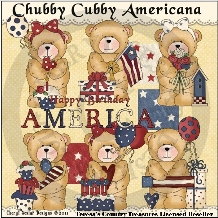 Chubby Cubby Americana Clipart