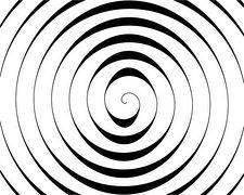 Detail Of A Black Spiral On White Background