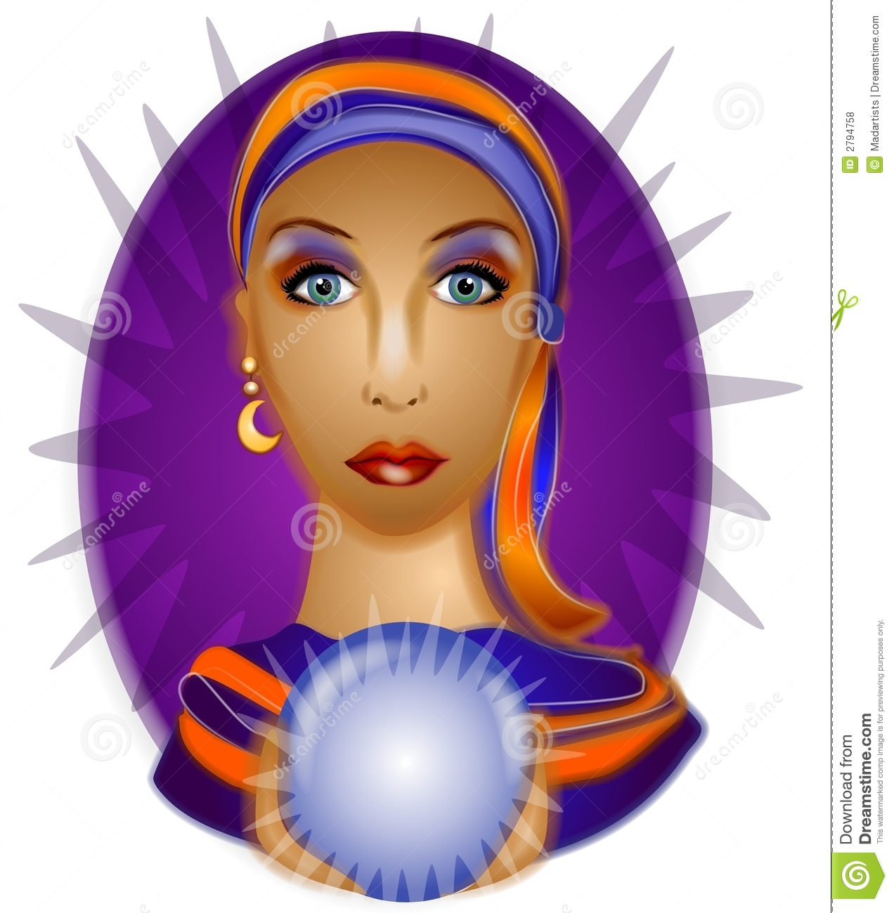 Fortune Teller Crystal Ball 2 Royalty Free Stock Photos   Image