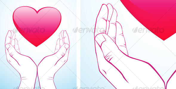 Hand Holding Heart   Decorative Symbols Decorative