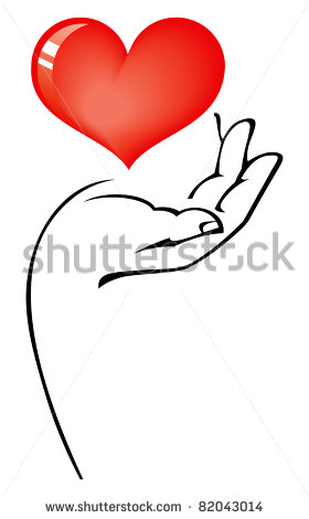 Hand Holding The Heart Stock Vector 82043014   Shutterstock