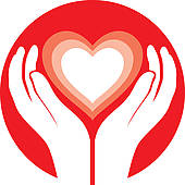 Hands Holding Heart   Royalty Free Clip Art