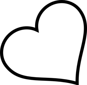 Heart Clipart Black And White Black Heart Tilted Md Png