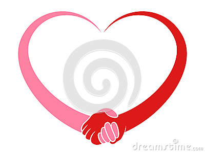 Heart Holding Hands Stock Image   Image  35129821