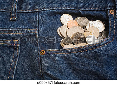 Jean Pocket Clipart Us Coins In Jeans Pocket