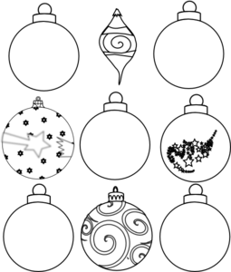 Nine Ornaments Outline Clip Art At Clker Com   Vector Clip Art Online