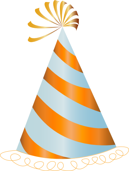 Orange Party Hat Clip Art At Clker Com Vector Clip Art Online    