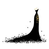 Prom Fashion Show Clip Art Evening Dress Black On Hangers