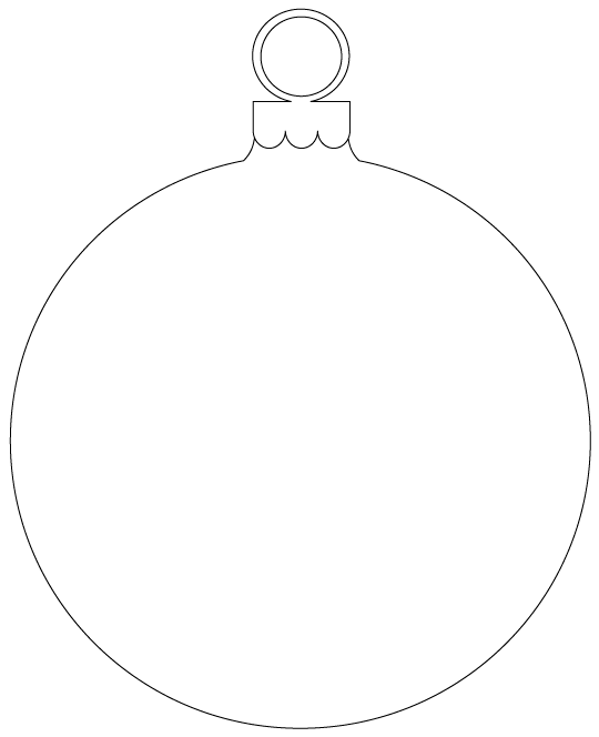 Round Ball Christmas Ornaments   Paper Christmas Ornament Templates
