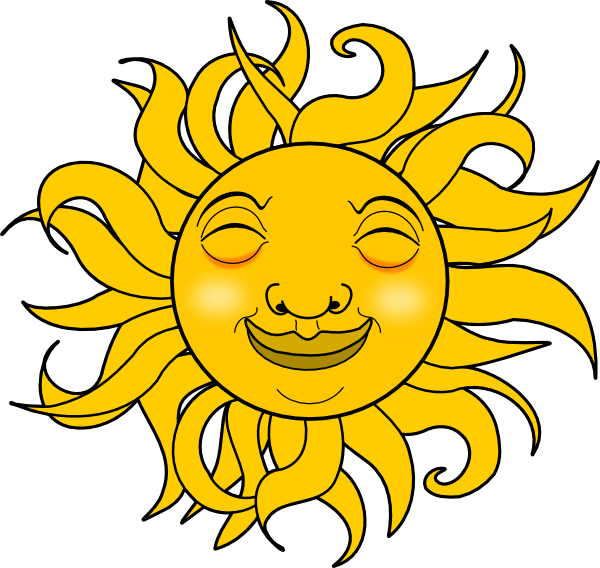Smiling Sun Clipart Black And White   Clipart Panda   Free Clipart