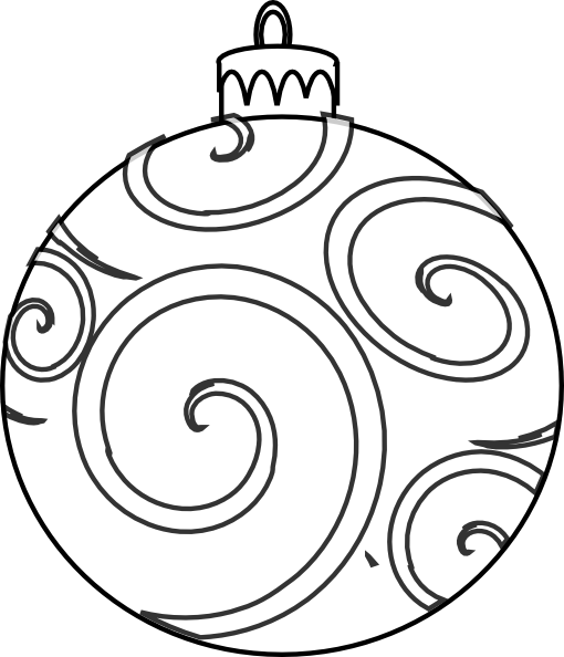 Swirl Ornament Outline Clip Art At Clker Com   Vector Clip Art Online