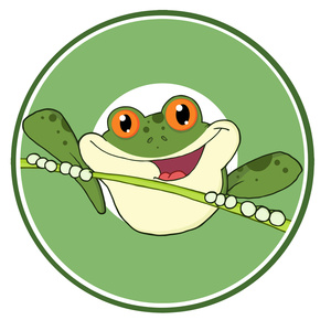 Tree Frog Clipart Image  Semirealistic Cartoon Frog In The Rain Forest