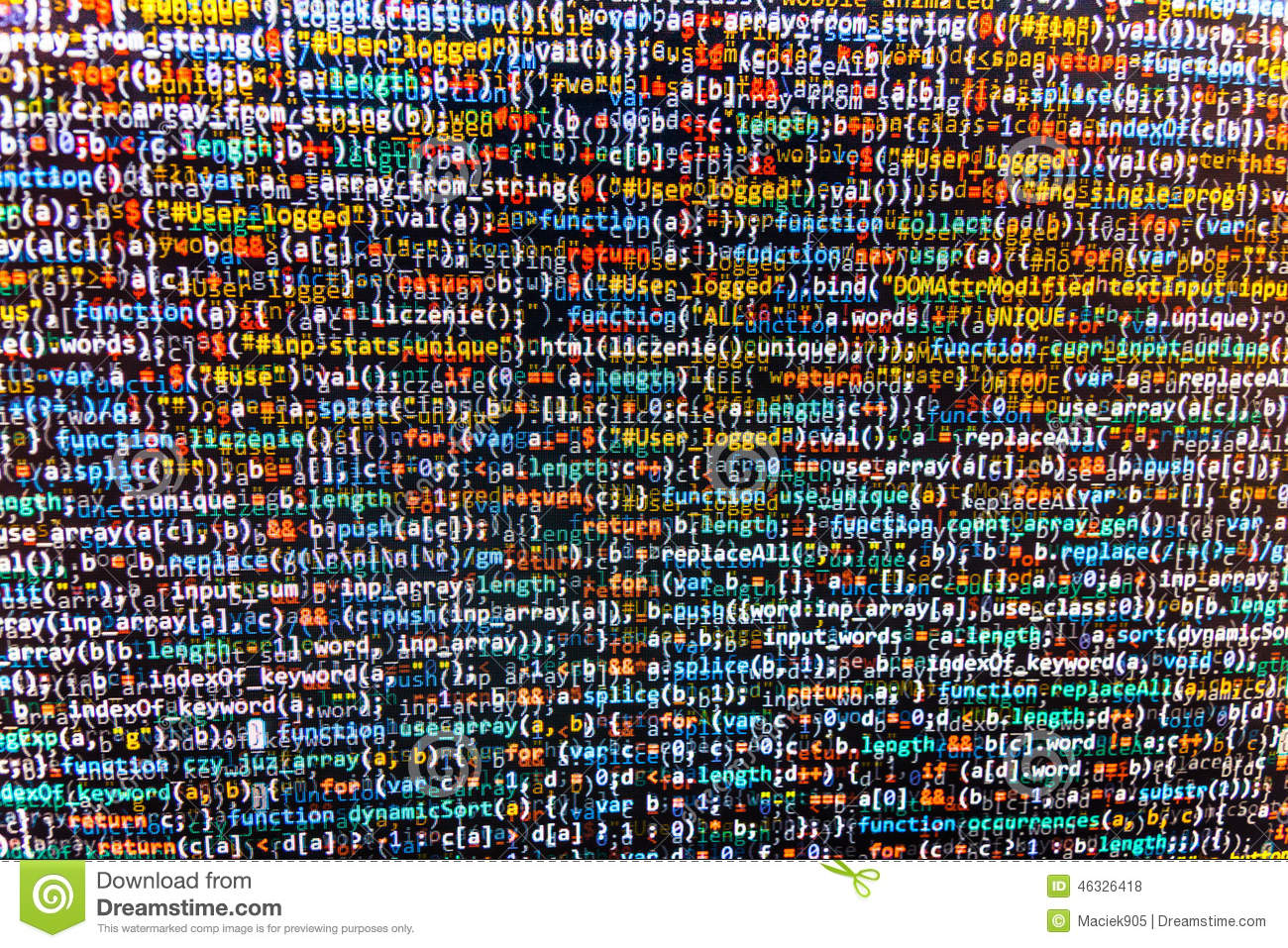 Abstract Screen Of Software Developer  Stock Photo   Image  46326418