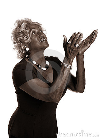 African American Woman Praising Royalty Free Stock Images   Image