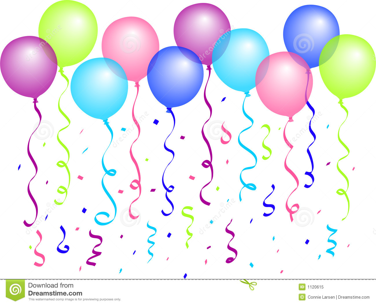     Balloons And Confetti   Eps Available   Separate Balloons And Change
