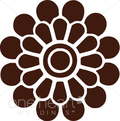 Brown Modern Flower Clipart   Clipart Color Variations