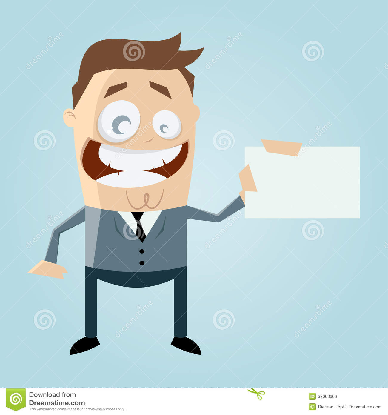 Cartoon Man With Business Card Royalty Free Stock Image   Image    