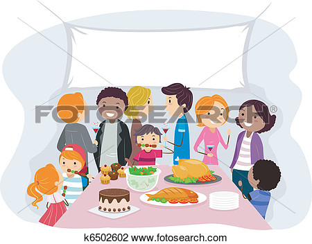 Clip Art   Family Gathering  Fotosearch   Search Clipart Illustration
