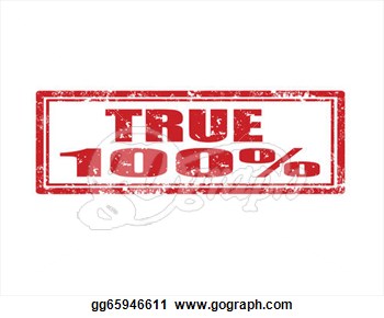 Clip Art   Grunge Rubber Stamp With Word True 100  Insidevector