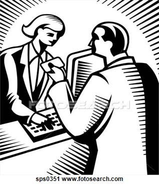 Clipart Of A Man Making A Purchase With A Credit Card Represented In    