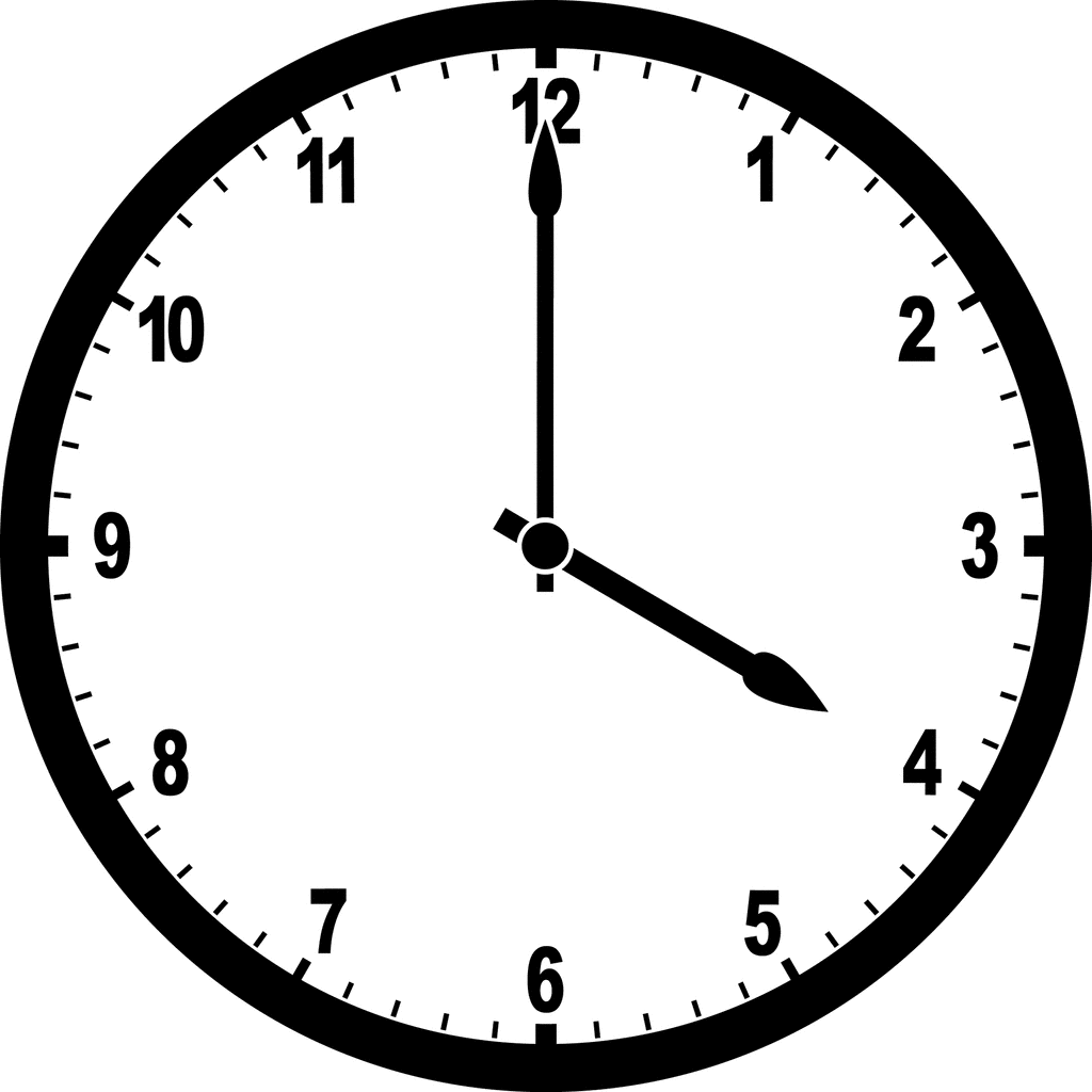 Clock 4 00   Clipart Etc