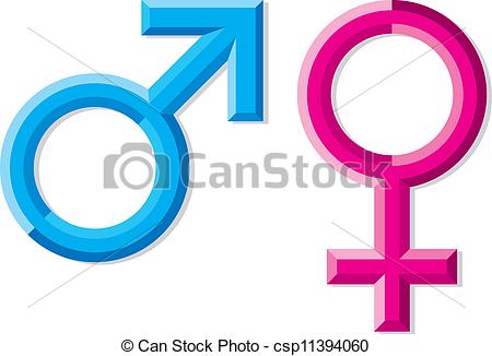 Female Gender Symbols  Men And Women Signs Pink And Blue Male Female    